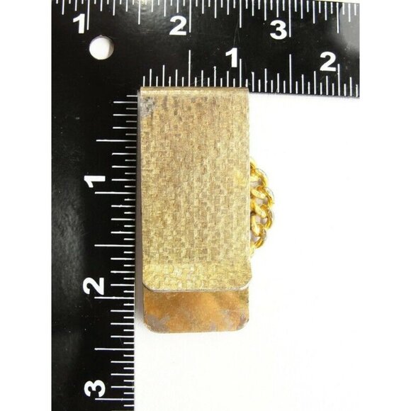 Money Clip Roosevelt Dime 1973 Gold Tone Credit Card Cash ID Holder - Picture 6 of 8